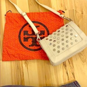 Tory Burch Silver and Taupe Purse